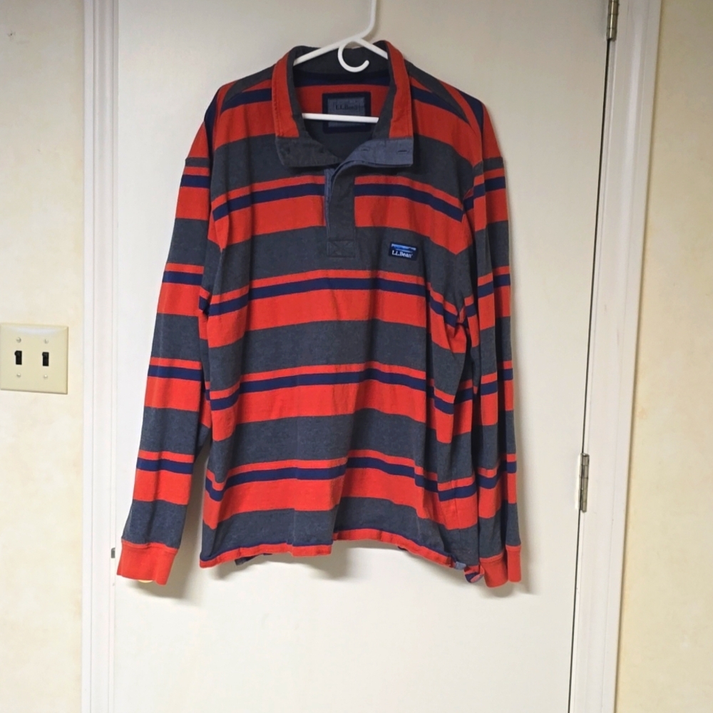 Mens XXL LL Bean long sleeve polo shirt.